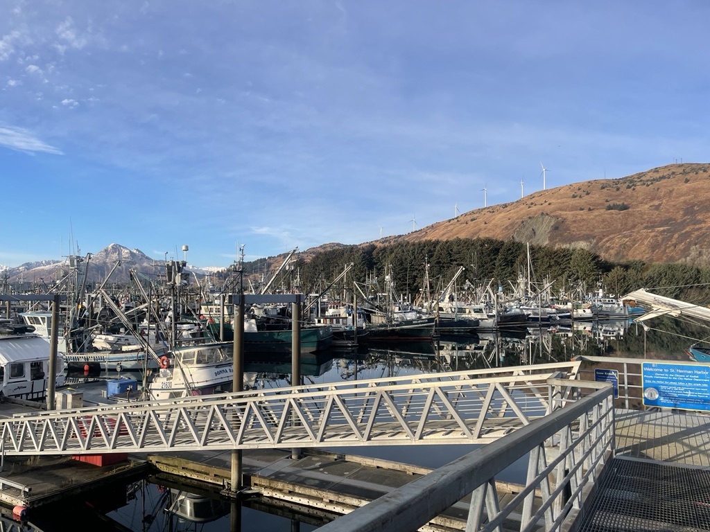 St. Herman Harbor Kodiak, Alaska, view with K float in background Photo by: SolsticeAK